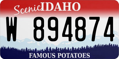 ID license plate W894874