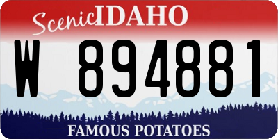ID license plate W894881