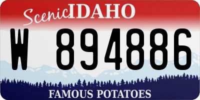 ID license plate W894886