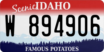 ID license plate W894906