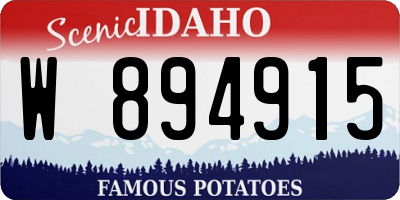 ID license plate W894915
