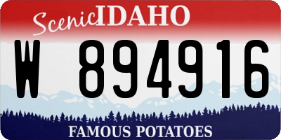 ID license plate W894916