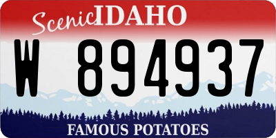 ID license plate W894937