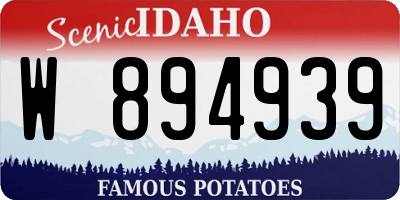ID license plate W894939