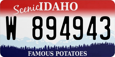 ID license plate W894943