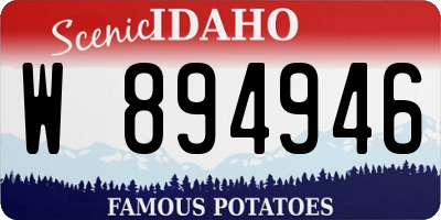 ID license plate W894946