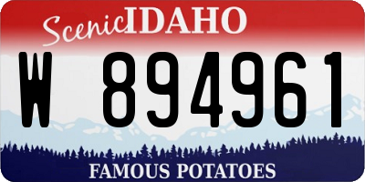 ID license plate W894961