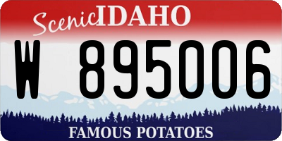 ID license plate W895006