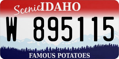 ID license plate W895115