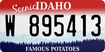 ID license plate W895413
