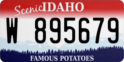 ID license plate W895679