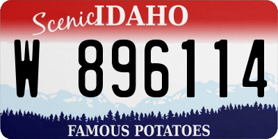 ID license plate W896114
