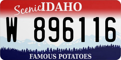 ID license plate W896116