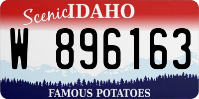 ID license plate W896163
