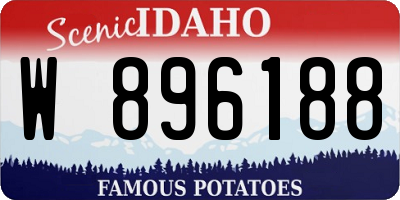 ID license plate W896188