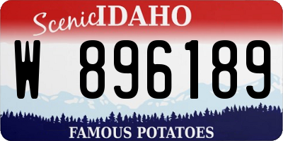 ID license plate W896189
