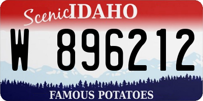 ID license plate W896212