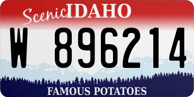 ID license plate W896214
