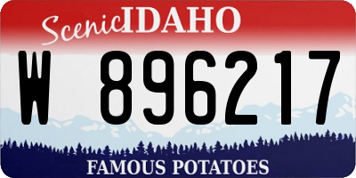 ID license plate W896217