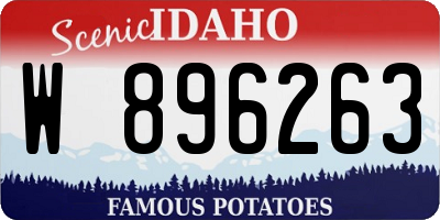 ID license plate W896263