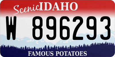 ID license plate W896293