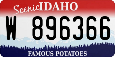 ID license plate W896366