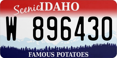 ID license plate W896430