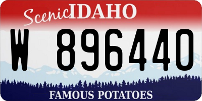 ID license plate W896440