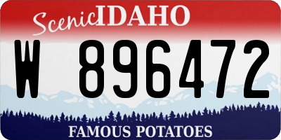 ID license plate W896472