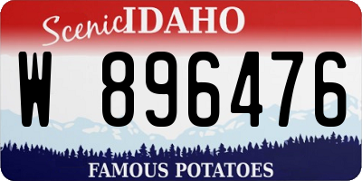 ID license plate W896476
