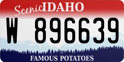 ID license plate W896639