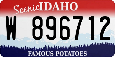 ID license plate W896712