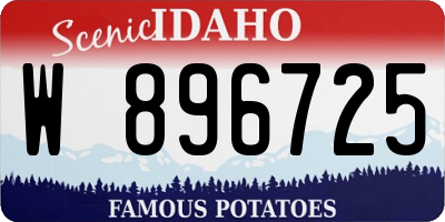 ID license plate W896725