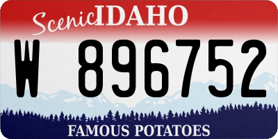 ID license plate W896752