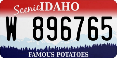 ID license plate W896765