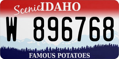 ID license plate W896768