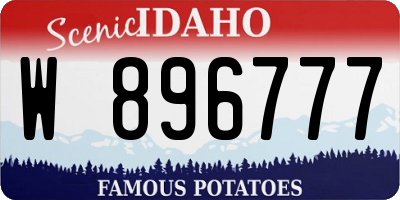 ID license plate W896777
