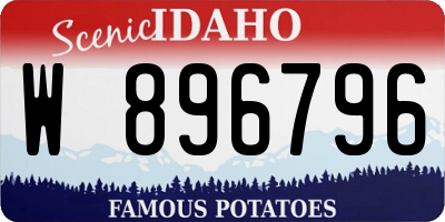 ID license plate W896796