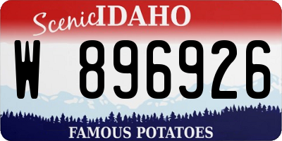 ID license plate W896926