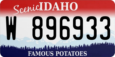 ID license plate W896933