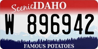ID license plate W896942