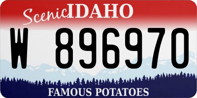 ID license plate W896970