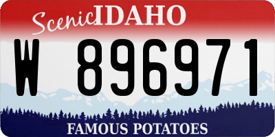 ID license plate W896971