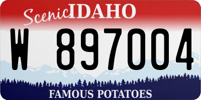 ID license plate W897004
