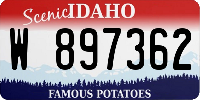 ID license plate W897362