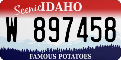 ID license plate W897458