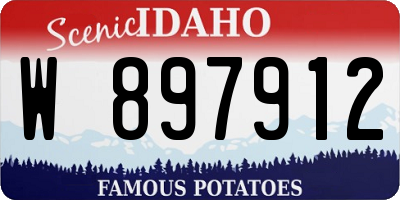 ID license plate W897912