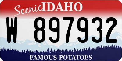 ID license plate W897932