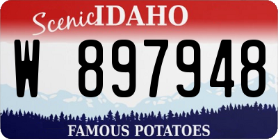 ID license plate W897948
