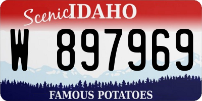 ID license plate W897969